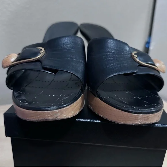 Authentic Chanel Wooden Mules with Chanel Box - Picture 7 of 13